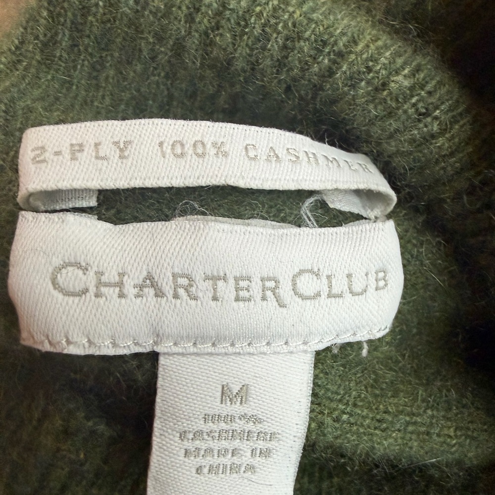 Late 1990s/Y2K Charter Club 100% Cashmere Slim-Fit Turtleneck Sweater - Picture 4 of 4
